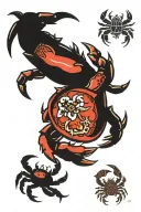 Cancer crab tattoo design idea