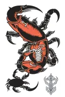 Cancer crab tattoo design idea