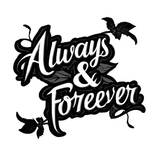 vampire diaries quote "Always & Forever" tattoo design idea