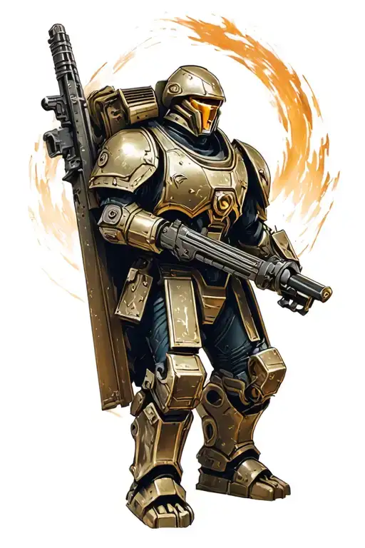 warhammer 40k space marine tattoo design idea