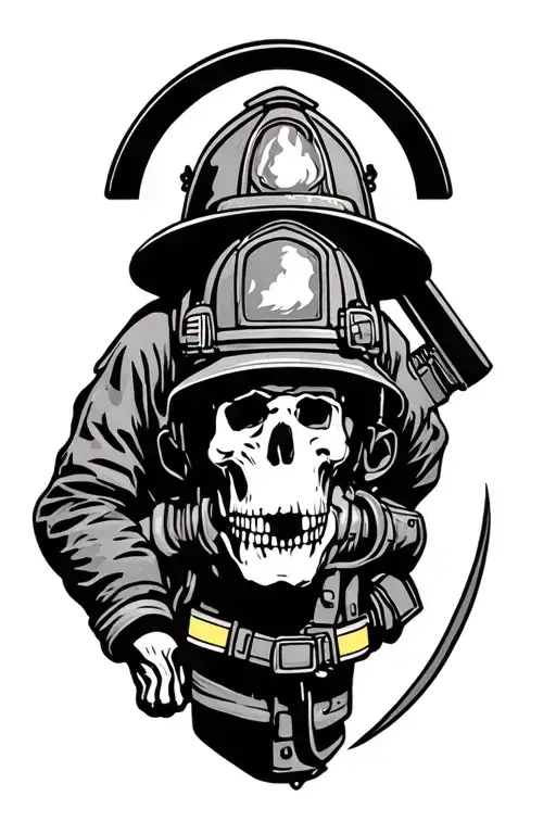 Firefighting tattoo design idea