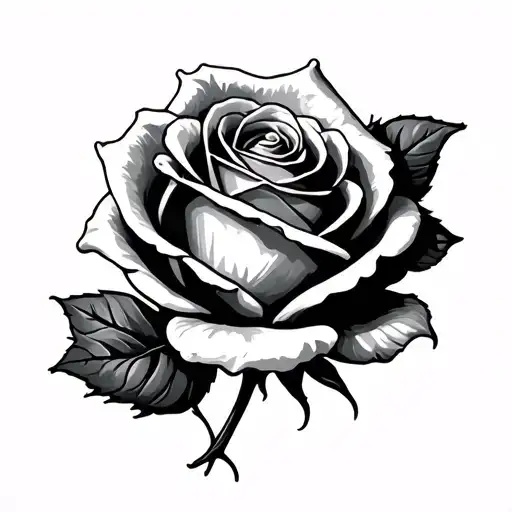 rose bid tattoo design idea