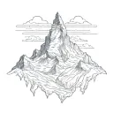 matterhorn mountain peak tattoo design idea