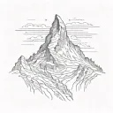 matterhorn mountain peak tattoo design idea