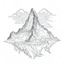matterhorn mountain peak tattoo design idea