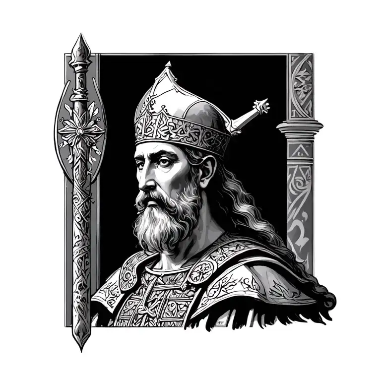 king Baldwin IV of Jerusalem tattoo design idea