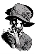 stoner contemplating life tattoo design idea