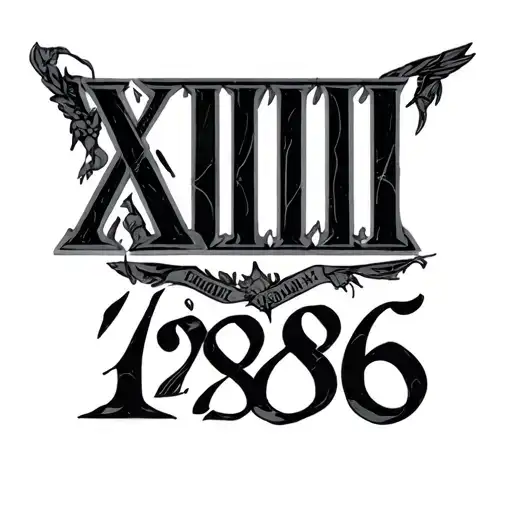 1986 Roman Numerals tattoo design idea