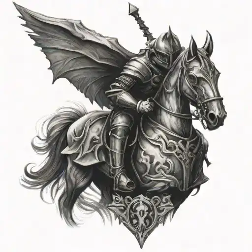 Gothic Knight  tattoo design idea