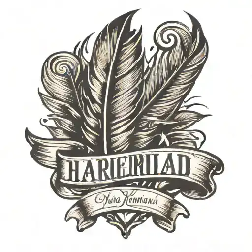 dad memorial heartbeat line feather  tattoo design idea