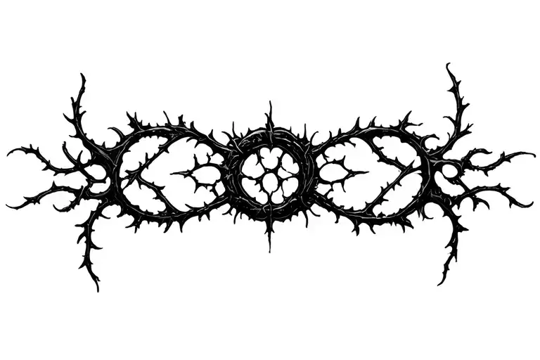 thorns vine  tattoo design idea