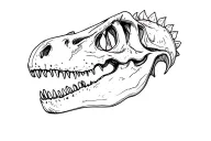 Dinosaur skull tattoo design idea
