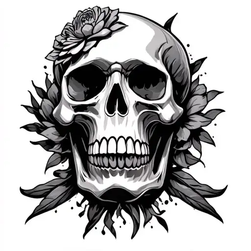 Popular Skull tattoo design idea