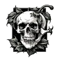 gothic cornicello pepper tattoo design idea