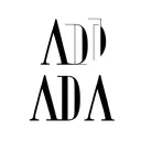 the name "ADA" with bold and capitalized   tattoo design idea