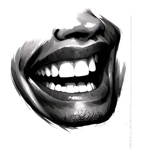crooked smile j cole tattoo design idea