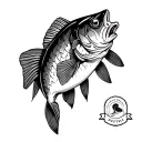 bass fish texas tattoo design idea