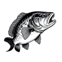 bass fish texas tattoo design idea