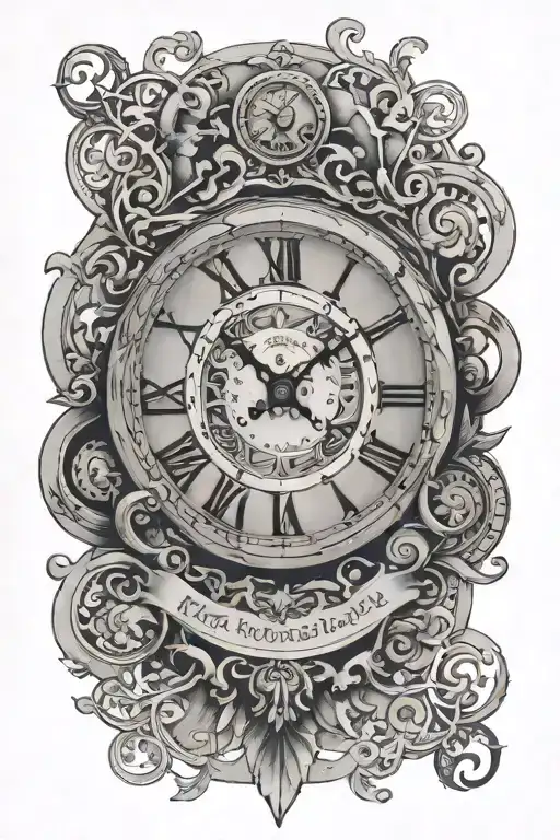 Ecclesiastes 3:1 and clock tattoo design idea