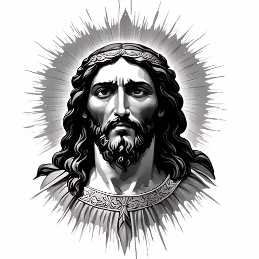 Black Jesus tattoo design idea