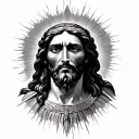 Black Jesus tattoo design idea