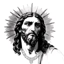 Black Jesus tattoo design idea