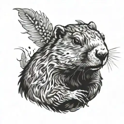 Groundhog tattoo design idea