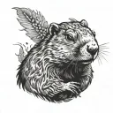 Groundhog tattoo design idea