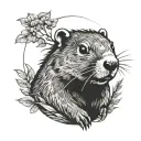 Groundhog tattoo design idea