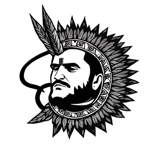 "El Vago Loko" Charra Azteca tattoo design idea