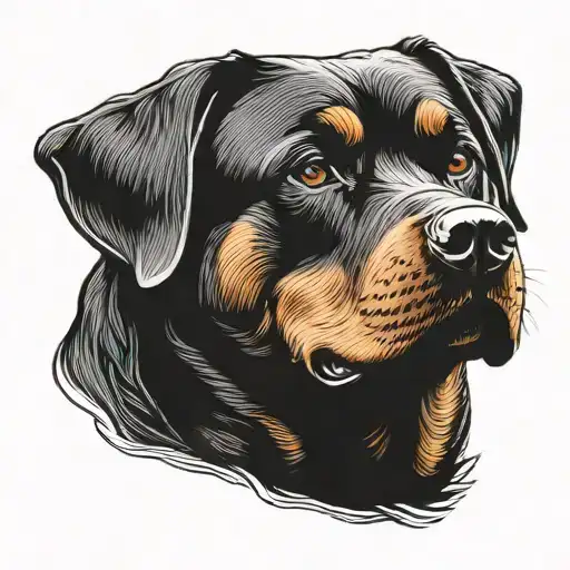 Rottweiler tattoo design idea