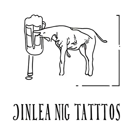 beer garden liars tattoo design idea