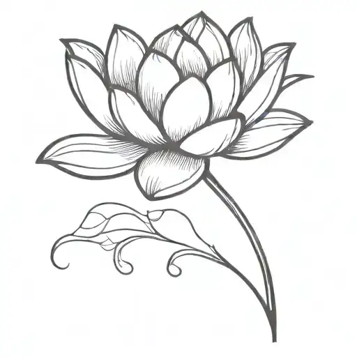 Hidden Semicolon made of lotus tattoo design idea