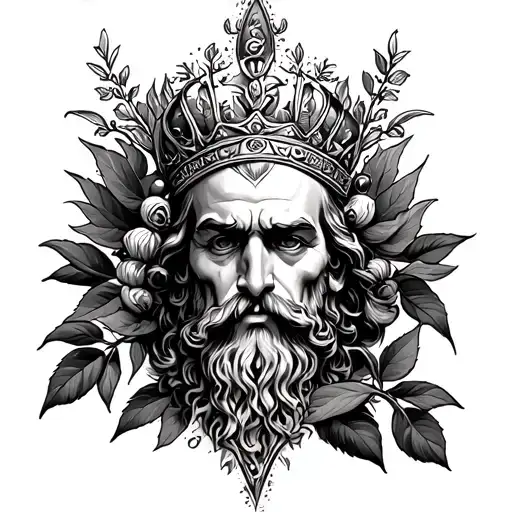 king od Olive oil tattoo design idea