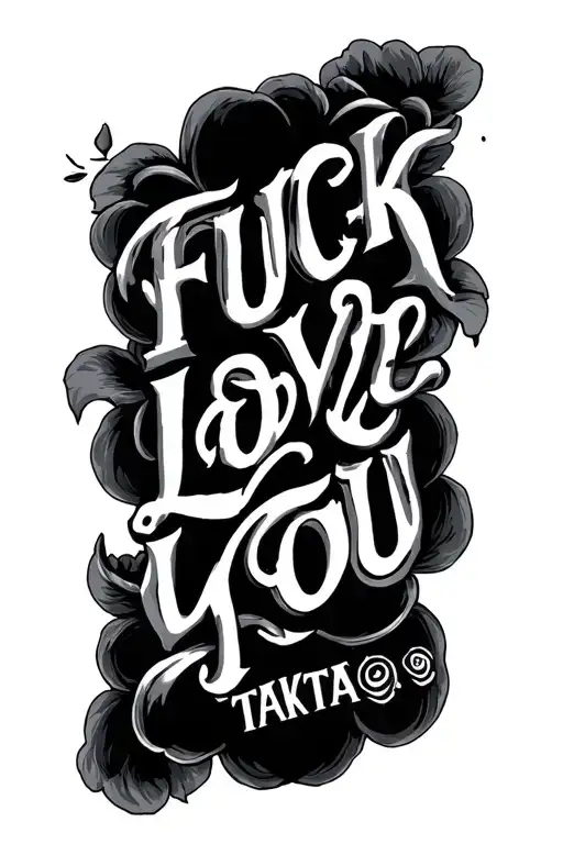 fuck you love you make a tattoo tattoo design idea