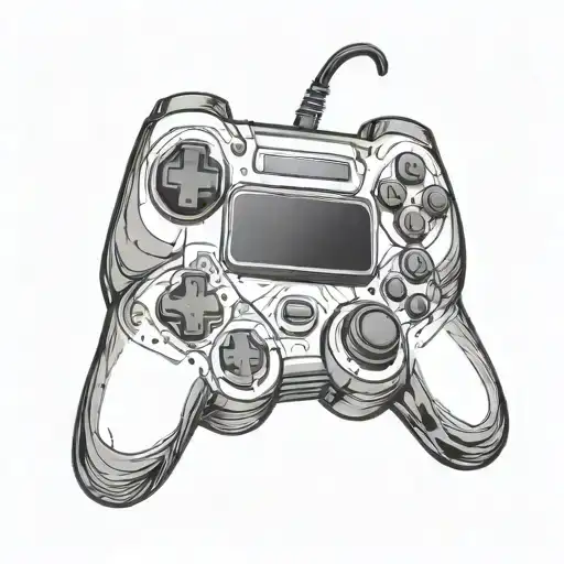game controller vector illustration tattoo design idea