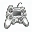 game controller vector illustration tattoo design idea