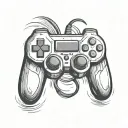 game controller vector illustration tattoo design idea
