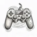 game controller vector illustration tattoo design idea