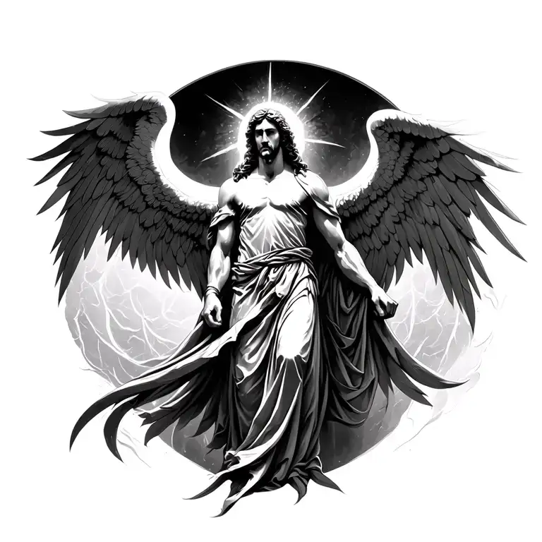 Arc Angel Michael archangel tattoo design idea