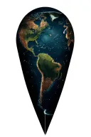 world map adventure tattoo design idea