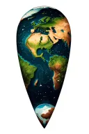 world map adventure tattoo design idea