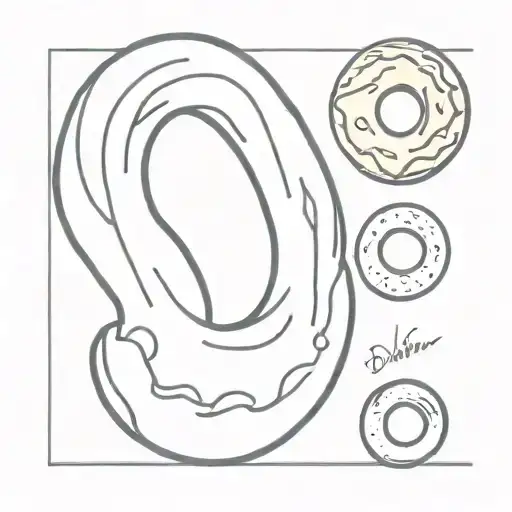 Donut tattoo design idea