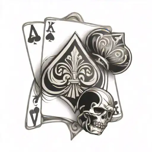 jack ,king and ace card tattoo design idea