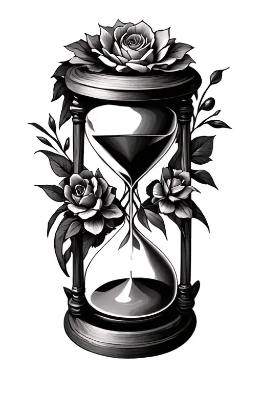 Hourglass tattoo design idea
