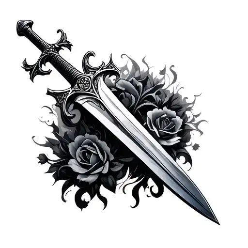 Gothic Sword tattoo design idea