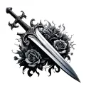 Gothic Sword tattoo design idea