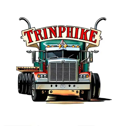 Turnpike J Eighteen wheeler tattoo design idea