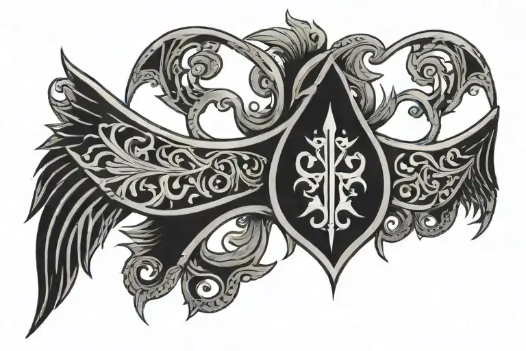 band tatto lithuanian spirit symbol tattoo design idea