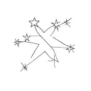 small thin stars representing tattoo design idea